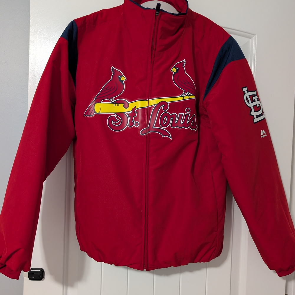 Majestic Women's Red St. Louis Cardinals Puffer Jacket with Navy Accents